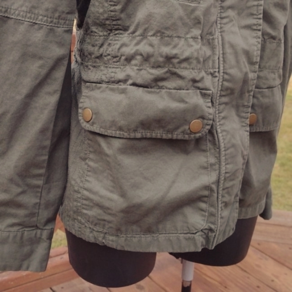Love Tree Army Green Cotton Military Utility Jacket Size Small - Picture 4 of 14